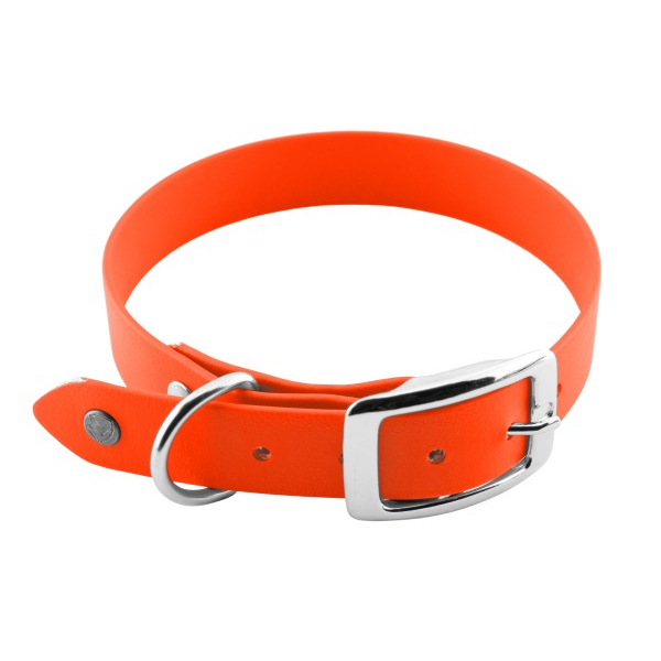 Lennie Equipment - Halsband 2,5cm mit Dornschnalle aus BioThane® Neon-Orange 44-52 nein