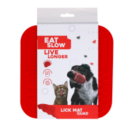 Leckmatte - Eat Slow Live Longer Lick Mat Quad Rot