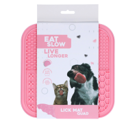 Leckmatte - Eat Slow Live Longer Lick Mat Quad Rosa