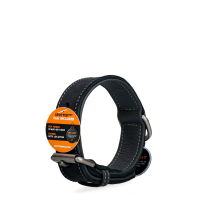 Lederhalsband Schwarz mit Spotted! Pro Tag 45 x 2,5 cm