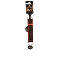 Lederhalsband Braun mit Spotted! Pro Tag 45 x 2,5 cm