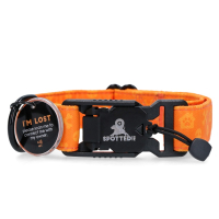 Halsband Orange mit Spotted! Pro Tag M - 50cm