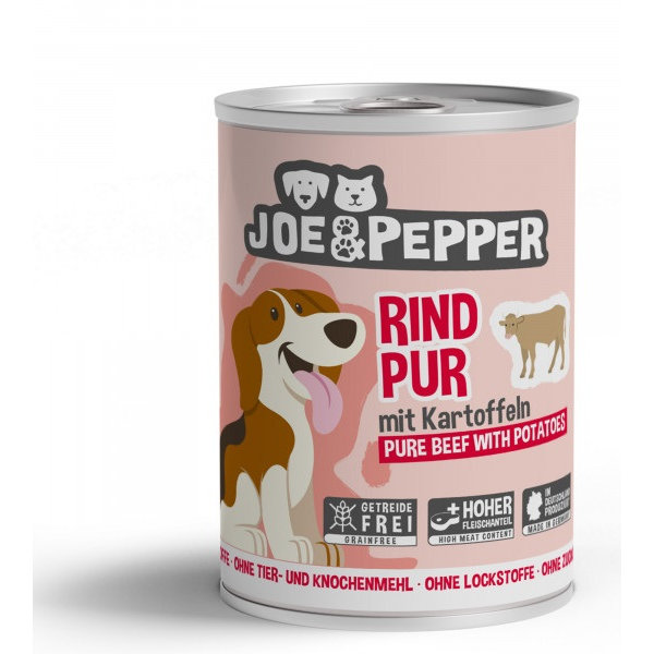 Joe & Pepper Dog Rind pur mit Kartoffeln 1 x 400g