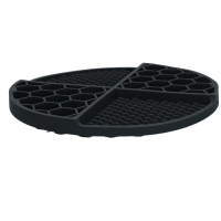 Leckmatte - Eat Slow Live Longer Lick Mat Dimensionen Rund Grau