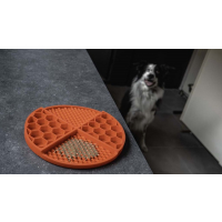 Leckmatte - Eat Slow Live Longer Lick Mat Dimensionen Rund Grau
