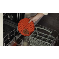 Leckmatte - Eat Slow Live Longer Lick Mat Dimensionen Rund Grau