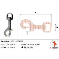Schleppleine 5m - rund Ø6mm Beta BioThane®...