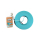 Schleppleine 9mm Super Flex mit Handschlaufe BioThane® Cyan/Türkis (BU52H) 10m